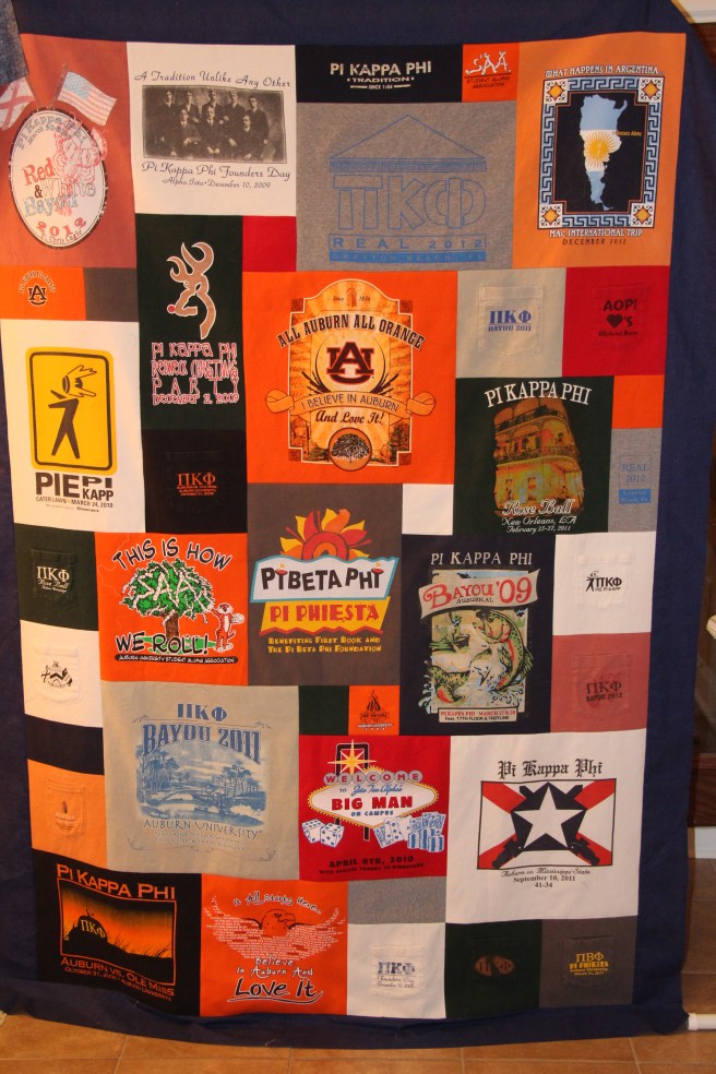 Quilt from College T-Shirts