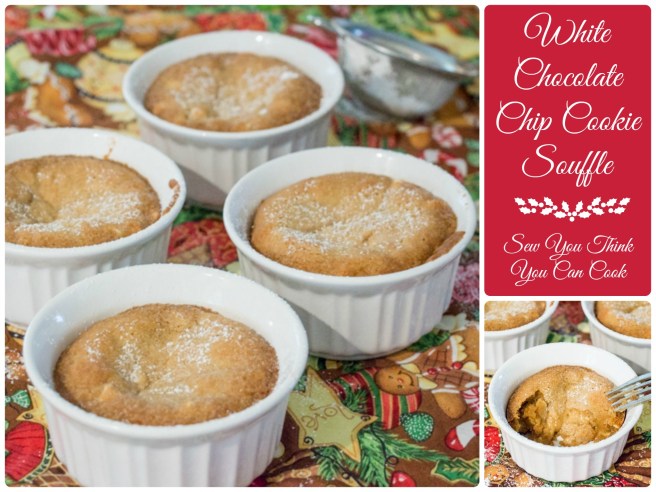 White Chocolate Chip Cookie Souffle for #BloggerCLUE from Sew You Think You Can Cook