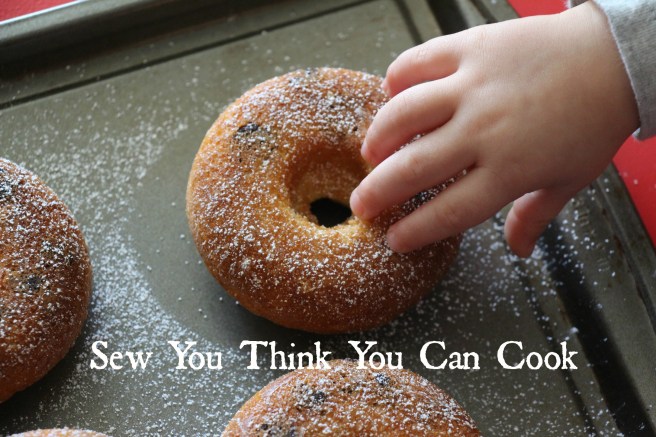 Dark Chocolate Chip Olive Oil Donuts for the #EVOOChallenge from Sew You Think You Can Cook