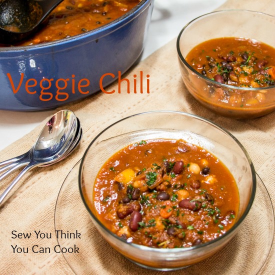 Veggi chili for Blogger CLUE from Sew You Think You Can Cook