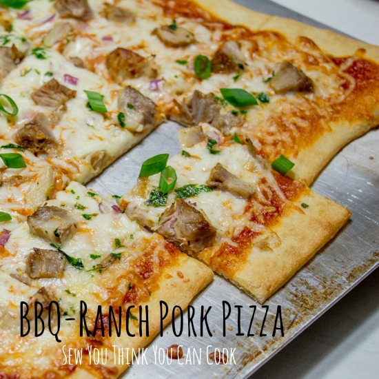 BBQ-Ranch Pork Pizza  Sew You Think You Can Cook