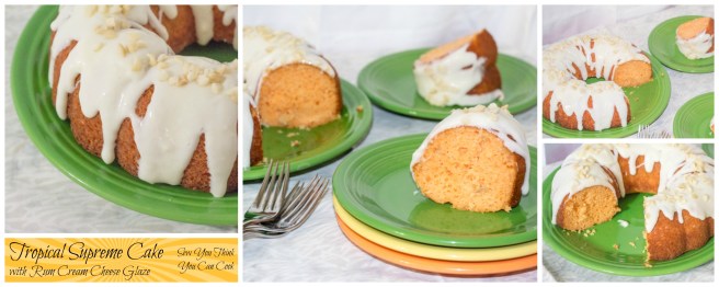 Tropical Supreme Cake with Rum Cream Cheese Glaze for #BundtBakers from Sew You Think You Can Cook