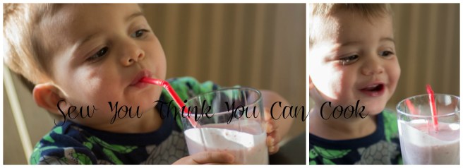 Strawberry Vanilla Smoothie for Secret Recipe Club from Sew You Think You Can Cook (kid approved)