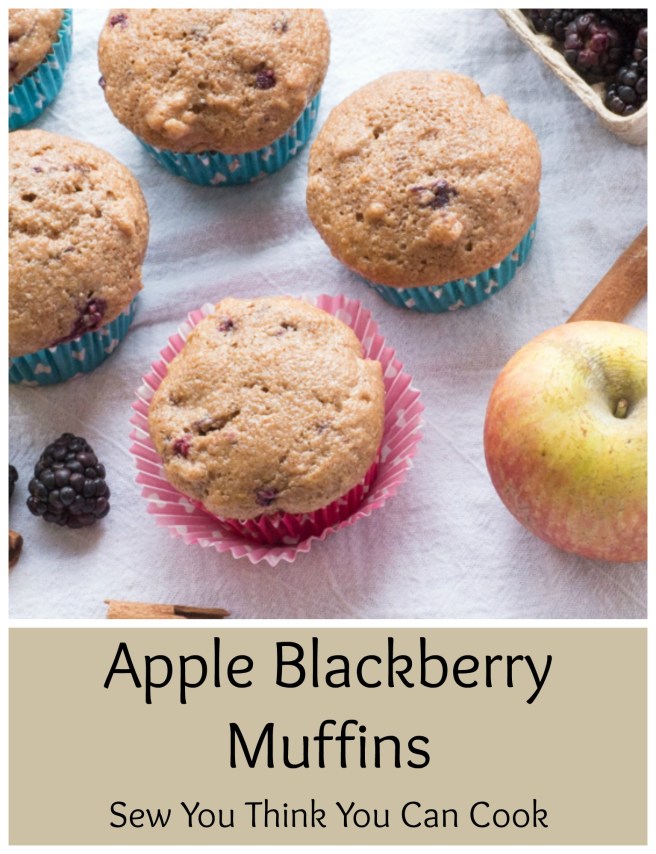 Apple Blackberry Muffins for #MuffinMonday from Sew You Think You Can Cook