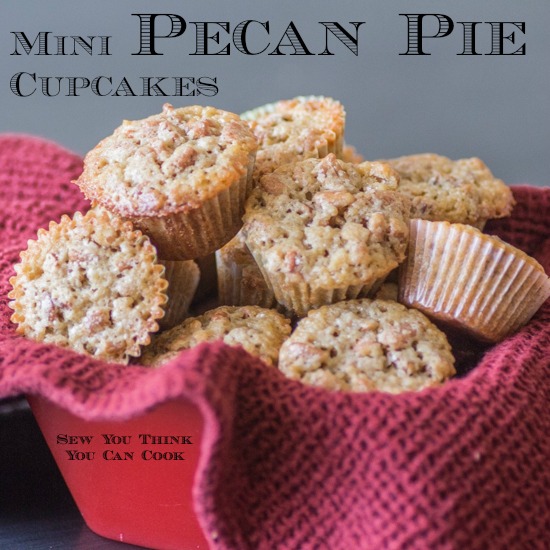 Mini Pecan Pie Cupcakes for #SecretRecipeClub from Sew You Think You Can Cook