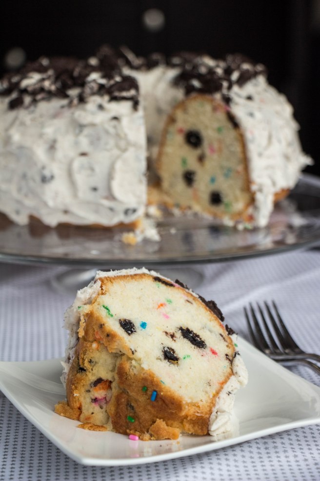 Cookies and Cream Sprinkle Bundt Cake for #BundtBakers from Sew You Think You Can Cook (2)