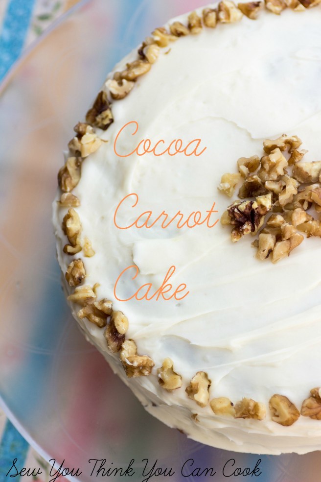 Cocoa Carrot Cake | Sew You Think You Can Cook | http://sewyouthinkyoucancook.com