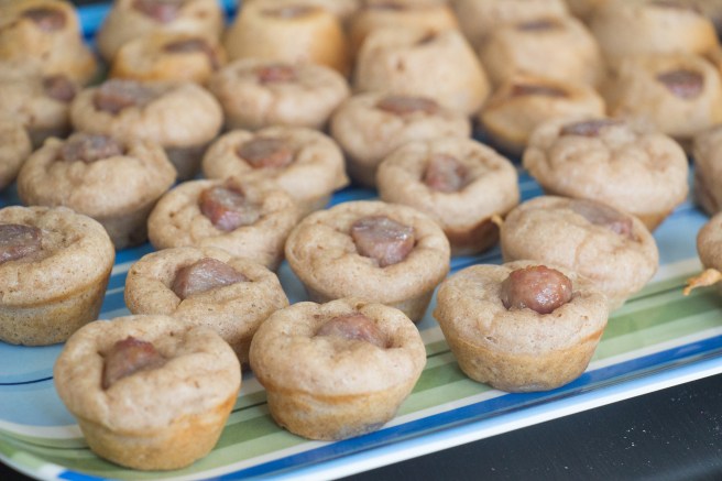 Mini Pancake Muffins with Sausage for #CrazyIngredientChallenge from Sew You Think You Can Cook