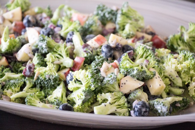 Broccoli Salad with Poppy Seed Dressing for National Picnic Day from Sew You Think You Can Cook