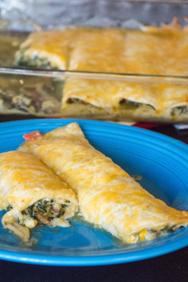 Spinach Enchiladas for #FoodieExtravaganza from Sew You Think You Can Cook